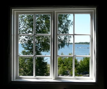 This photo of a window with a view was taken by Swedish photographer Karin Lindstrom.
